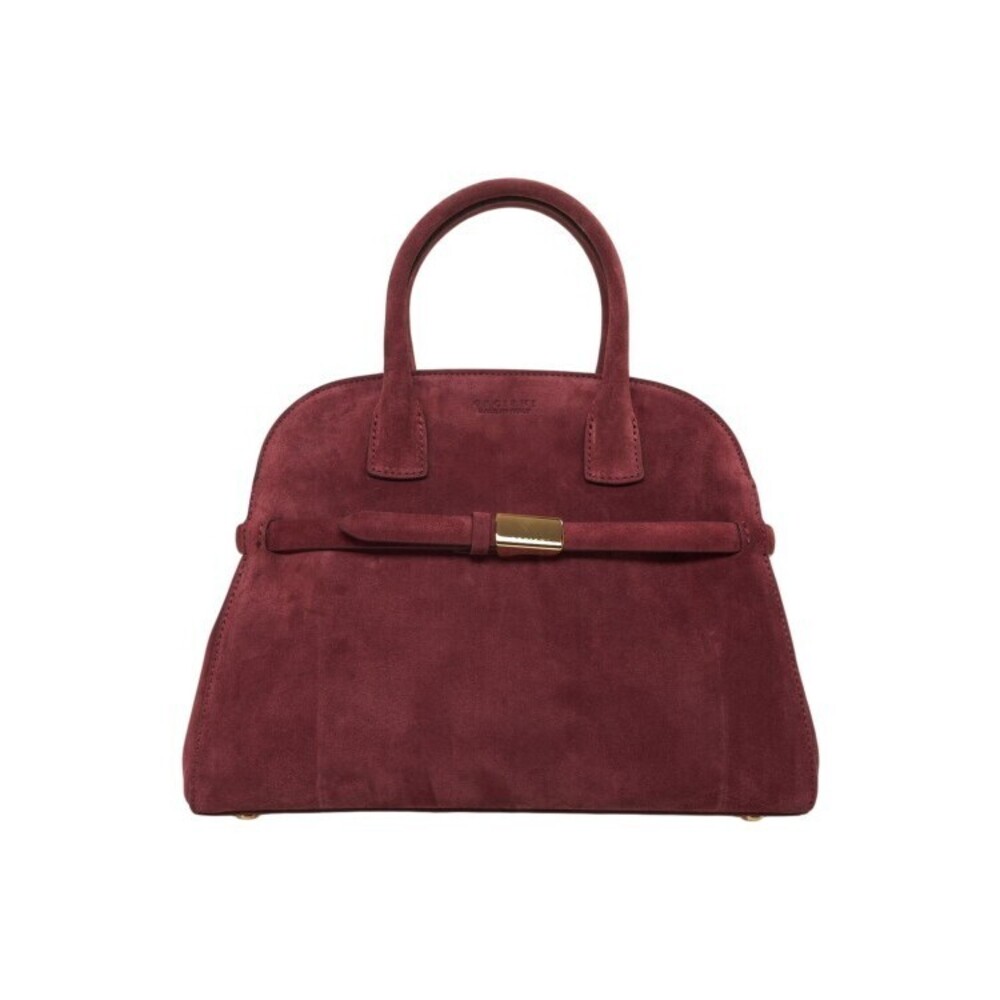Orciani Structured Burgundy Suede Handbag - NWT